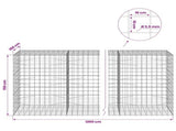 Gabion with 3.5 mm Wire and 10x10 cm Mesh 1200x100x150 cm 3463434