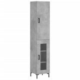 Highboard Concrete Grey 34.5x34x180 cm Engineered Wood 3199045