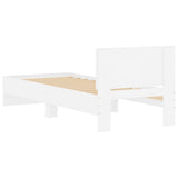 Bed Frame without Mattress with Headboard White 90x200 cm 838624