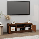 ZNTS TV Cabinet with Door Brown Oak 102x30x36 cm 823357
