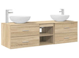Bathroom Cabinet Set 3 pcs Sonoma Oak 49.5 x 35 x 63 cm 3405789