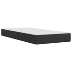 ZNTS Box Spring Bed with Mattress Black 90x200 cm Faux Leather 3286104