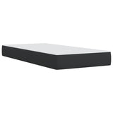 ZNTS Box Spring Bed with Mattress Black 90x200 cm Faux Leather 3286104