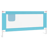 Toddler Safety Bed Rail Blue 180x25 cm Fabric 10213