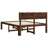 Double Bed Frame with Headboard ROSTOCK Dark Brown 120 x 190 cm 903359
