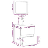 Bathroom Furniture Set Grey Sonoma Engineered Wood 3152865