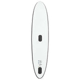 Inflatable Stand Up Paddleboard with Sail Set Black and White 92736