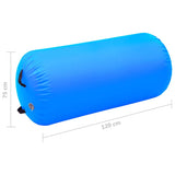 Inflatable Gymnastic Roll with Pump 120x75 cm PVC Blue 92717