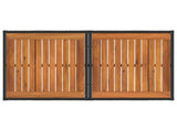 Garden Table Black and Natural 100 x 55 x 37 cm 42035141