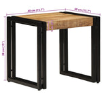 ZNTS Coffee Table 40x50x38 cm Solid Rough Wood Mango 4102727
