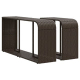 Storage Shelves 2 pcs Brown Poly Rattan 366213
