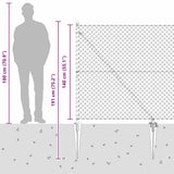 Welded Wire Fence with Spikes 10 x 1.4 m 3351207