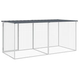 Chicken Cage with Roof Anthracite 203x98x90 cm Galvanised Steel 3189049