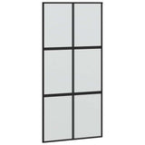 Sliding Door with Hardware Set Black 102,5x205 cm Tempered Glass 3375962