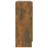 Vitrine Cabinet Smoked Oak 82.5x30.5x80 cm Engineered Wood 815615