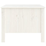 ZNTS Coffee Table White 100x50x40 cm Solid Wood Pine 814605