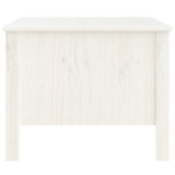 ZNTS Coffee Table White 100x50x40 cm Solid Wood Pine 814605