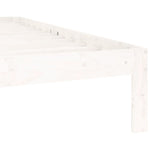 Bed Frame without Mattress White Solid Wood Pine 140x200cm 810366