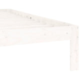 Bed Frame without Mattress White Solid Wood Pine 140x200cm 810366
