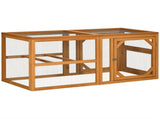 Wooden Chicken Coop with Perches, Doors, Combinable Design, for 2-4 Chickens - Natural Wood Colour T3398P555854
