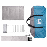 Cabin Tent with Roof Blue 400 x 210 x 180 cm Polyester 42028516