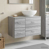 Bathroom Furniture Set 2 pcs Grey Sonoma Engineered Wood 3403997
