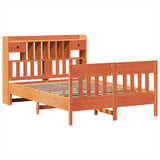 Bed Frame without Mattress Wax Brown 160x200 cm Solid Wood Pine 3323256