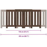 Radiator Cover Brown Oak 205x21.5x83.5 cm Engineered Wood 852768