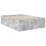 Bed Frame Concrete Grey 150 x 200 cm Engineered Wood 3408567