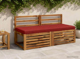 2-Piece Bench Cushions SOEST 2 pcs 100% Polyester Red 950141