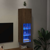 TV Cabinet with LED Lights Artisian Oak 30.5x30x102 cm 857678