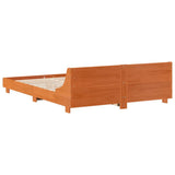 Bed Frame without Mattress Wax Brown 120x200 cm Solid Wood Pine 850733