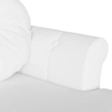 Chesterfield Bench White 120.5 x 65 x 75 cm Faux Leather 42019285