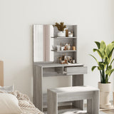 Dressing Table with Mirror Grey Sonoma 74.5x40x141 cm 820491