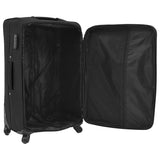 3 Piece Soft Case Trolley Set Black 91315