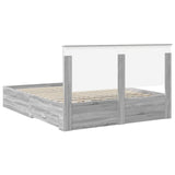 Bed Frame with Drawer Grey Sonoma 160 x 200 cm Engineered Wood 3411285