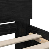 Bed Frame with Headboard Black Oak 90 x 190 cm Engineered Wood 885834