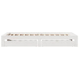 Bed Frame without Mattress White 90x200 cm Solid Wood Pine 3309009