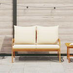 Garden Bench with Cushion Brown Solid Acacia wood 4106457