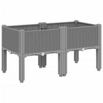 ZNTS Garden Planter with Legs Light Grey 80x40x42 cm PP 367892