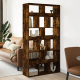 Room Divider Smoked Oak100x33x187.5 cm Engineered Wood 3309541