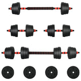 2-in-1 Dumbbell Set Black and Red 121 x 19.5 x 19.5 cm 3403860