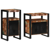 Bathroom Furniture Set 2 pcs Brown Solid Reclaimed Wood 3305603