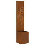 Garden Privacy Screen Rusty 32 x 32 x 150 cm Weathering steel 876391