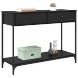 Console Table Black Oak 100 x 34.5 x 75 cm Engineered Wood 882243