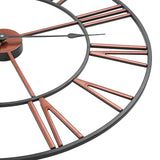 Wall Clock Metal 58 cm Red 283864