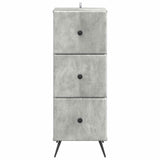 Drawer Cabinet Concrete Grey 33 x 34.5 x 90 cm Engineered Wood 895538