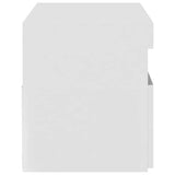TV Cabinet with LED Lights White 75x35x40 cm 804391