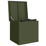 Garden Storage Cushion Box Steel 55 x 50.5 x 50 cm Olive Green 874577