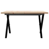 Coffee Table X-Frame 60x60x40 cm Solid Wood Pine and Steel 3282682